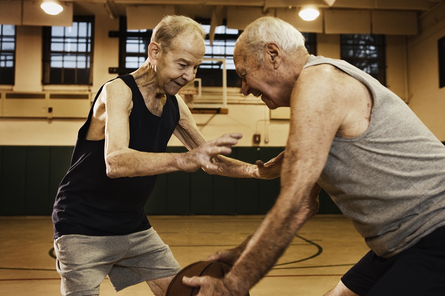 Healthy Men Playing Basketball