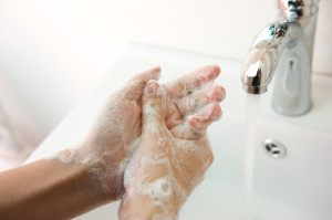 washing hands