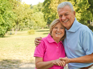 Seniors holding hands