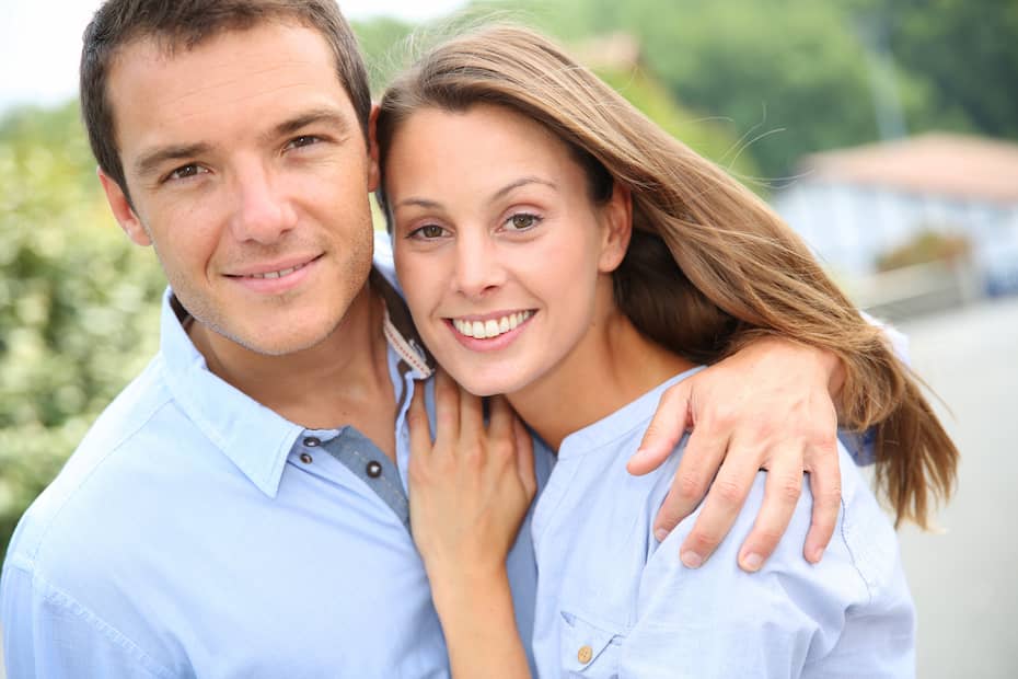 Portrait of cheerful and lovely couple